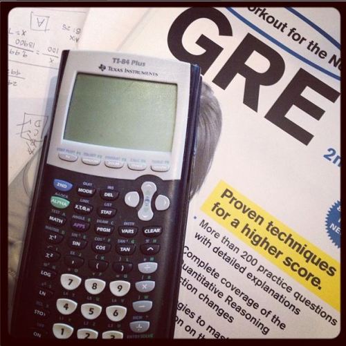 This was my world leading up to the GRE which I took on August 30th! 